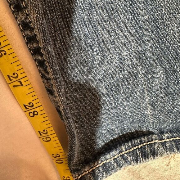 Miss Me Bootcut Jeans Sequoia Rhinestone Stretch Fleur de Lis Size 27 - Picture 11 of 12